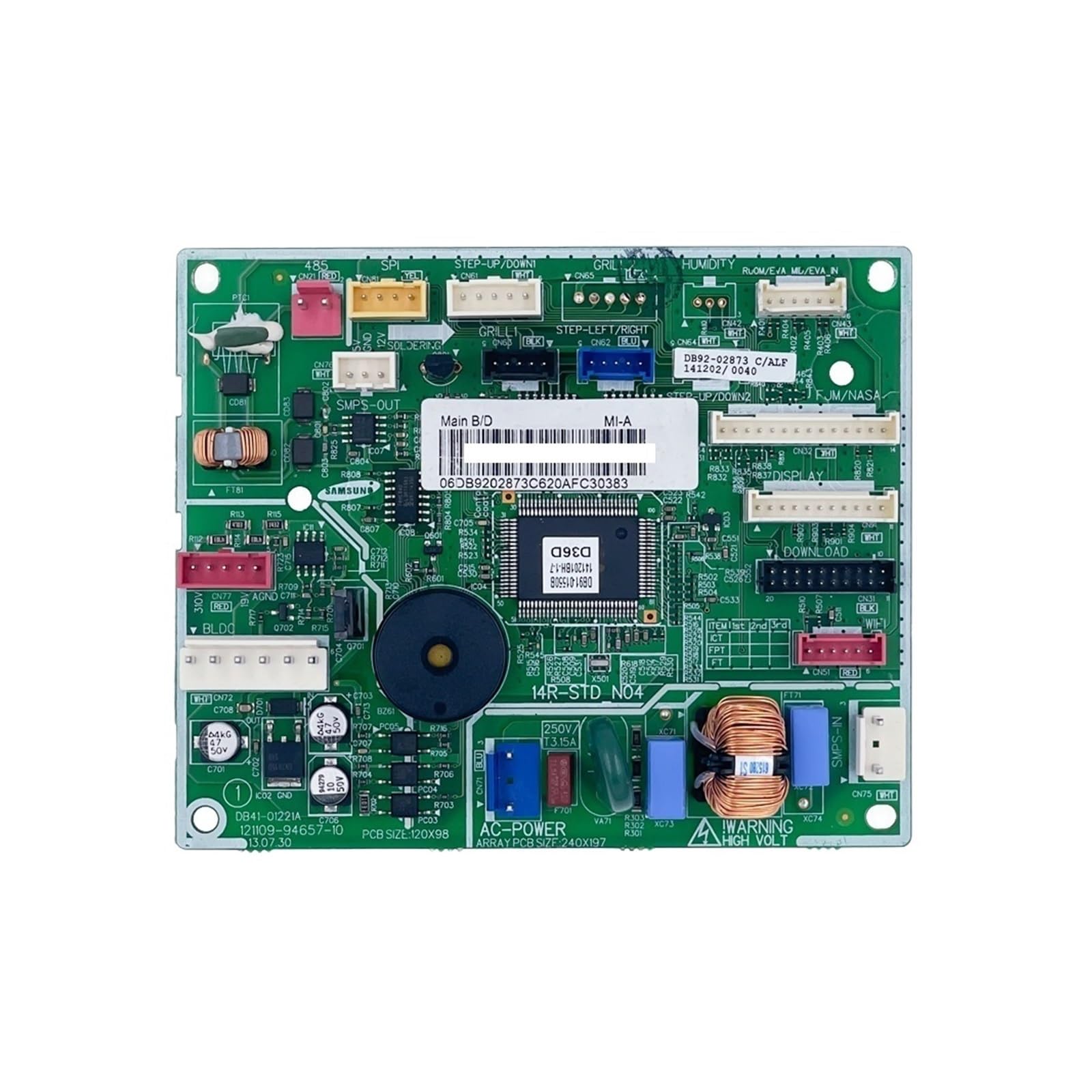Compatible For Samsung， Air Conditioner Control Board DB92-02873B DB92-02873D DB92-02873E DB92-02873F PCB DB41-01221A Conditioning Part(DB92-02873B)
