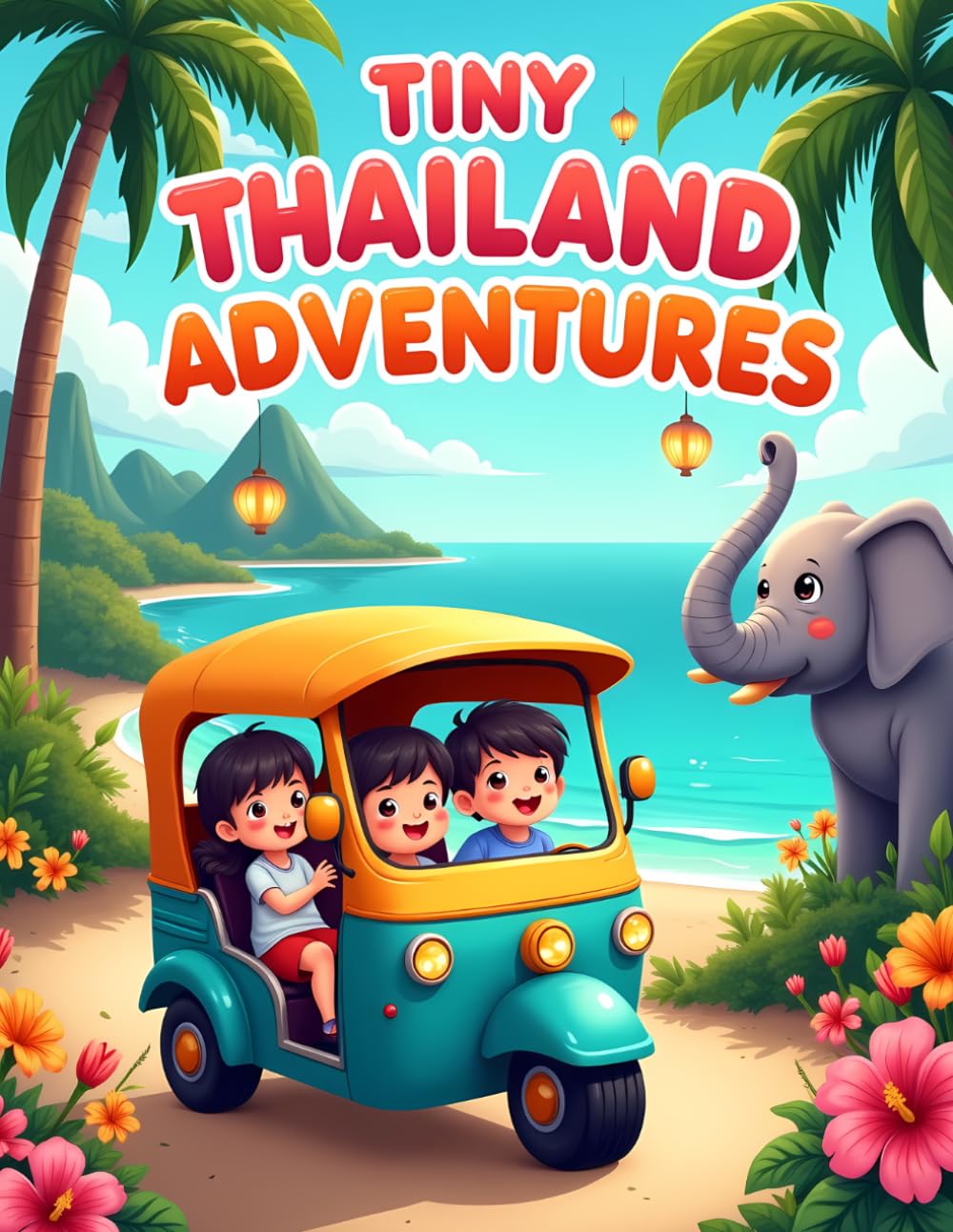 Tiny Thailand Adventures: Cute Thailand Coloring Book for Kids Ages 4–8 | Fun Tropical Travel Adventures and Easy Coloring Pages