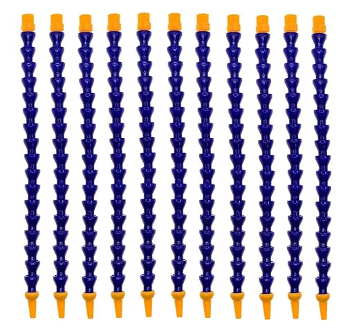 YXQ Round Nozzles 1/4PT Thread Plastic Flexible Water Oil Coolant Pipe Hose Adjustable Flexible Body, Light Weight and Easy to Install with Any Direction and Angle, 12-Piece
