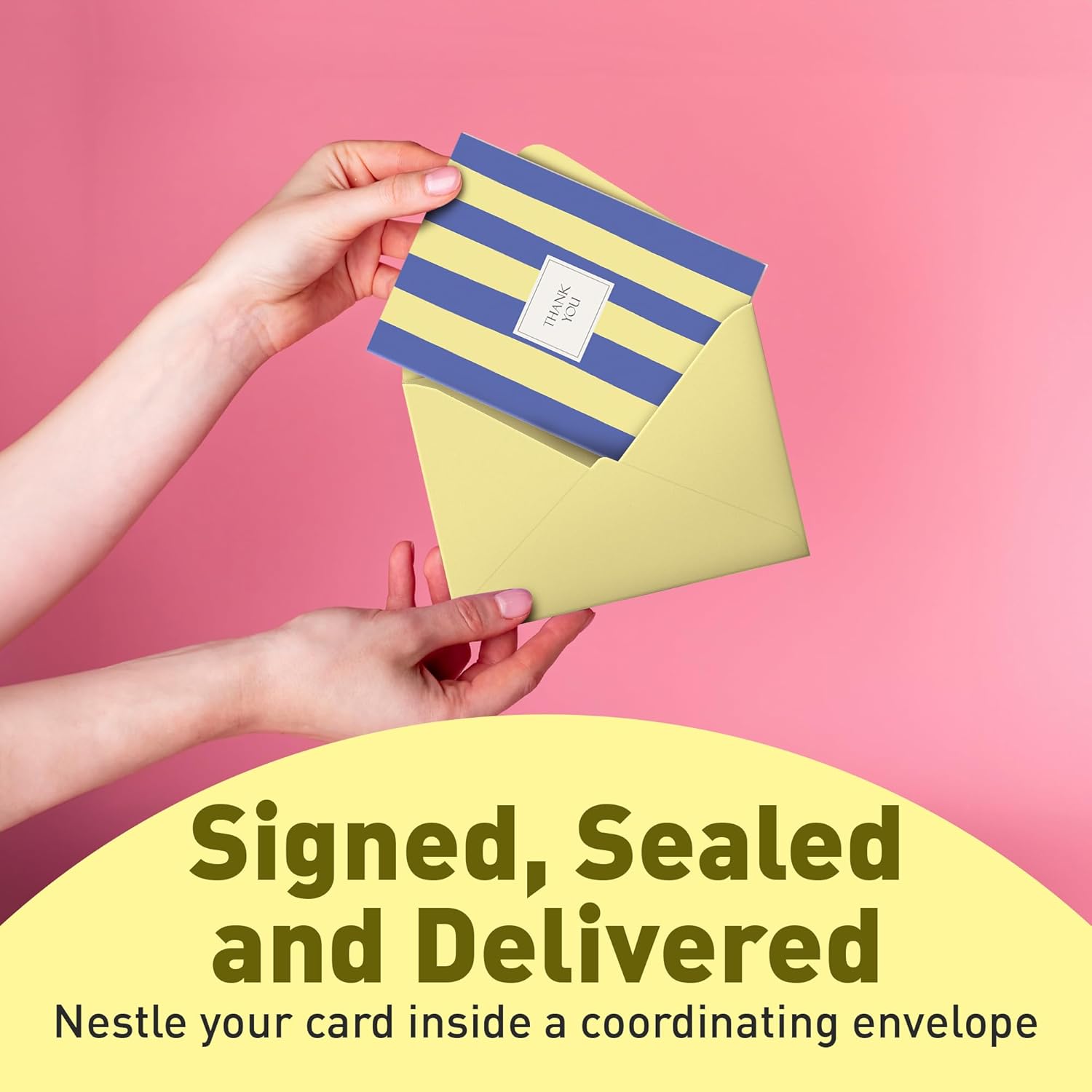 S&O Palm Beach Thank You Cards with Envelopes, Blank Greeting sheets for Handwritten Messages, Set of 24 stylish Notes and Covers, Assorted Thank You decor notes with Color full Envelopes Mix & Match - Image 6