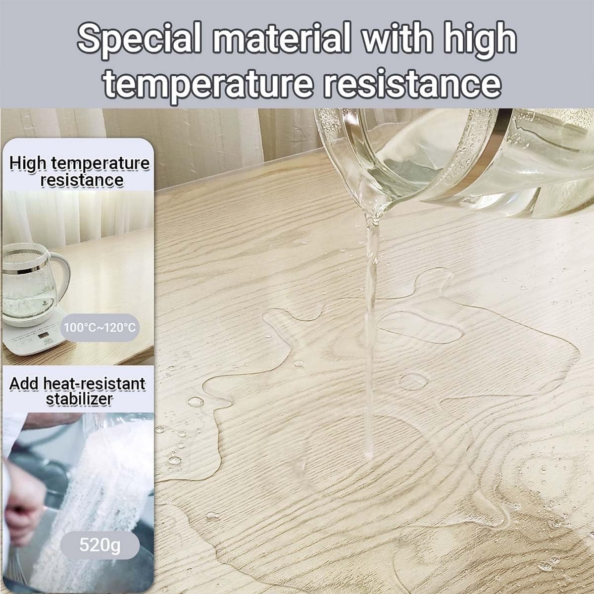 Mantel de PVC transparente de 2 mm, funda de plástico impermeable para escritorios de cocina y oficina, protector de mesa de 100 cm x 150 cm, fácil de limpiar, elegante decoración de mesa de comedor