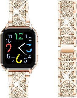 Giaogor Compatible with Umidigi Uwatch 5 Bands, for UMIDIGI Uwatch 5 Dressy Diamond Rhinestone Jewelry Replacement Wristband Strap