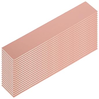 LEXININ 20 PCS Copper Flat Bar, 0.04 x 1 x 6 Inch Copper Anode Sheet, Flat Bar Electrode Strip for Jewelry, Crafting, Electrical