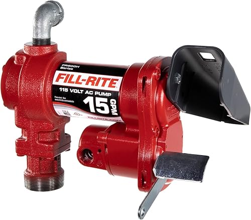 Fill-Rite Bomba de transferencia de combustible FR604H 115V 15 GPM (solo bomba)  Mezclas de gasolina, diesel, queroseno, etanol y metanol y biodiesel