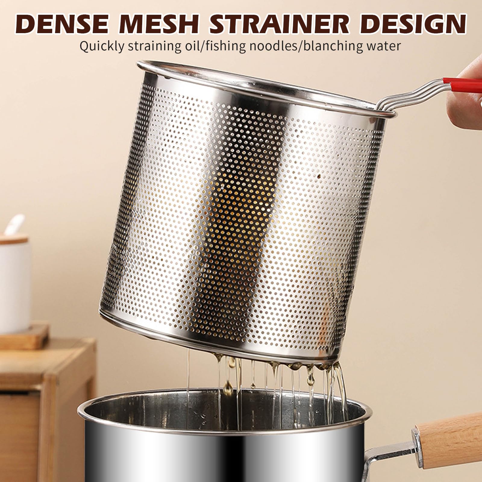 Padella Friggitrice In Acciaio Inox Con Cestello E Coperchio – Ideale Per Tempura E Fritture Giapponesi!
