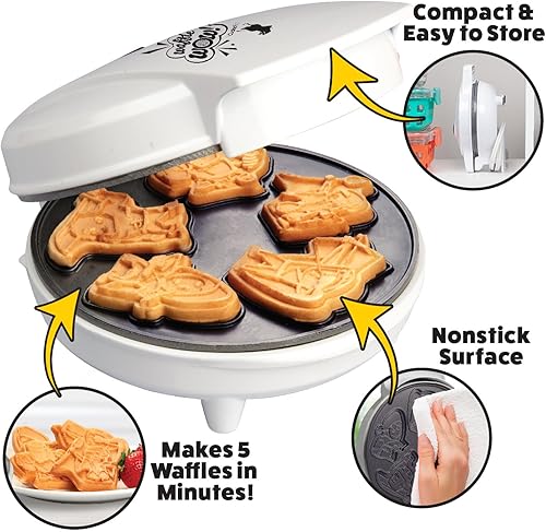 Miniatura 2 de Dungeon Heroes - Mini waflera eléctrica - Eat Wizards Fighters Clérigos para diversión de desayuno de Halloween, panqueques novedosos en minutos,