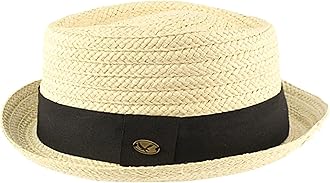 Epoch hats company Men's Premium Straw Porkpie Fedora Hat