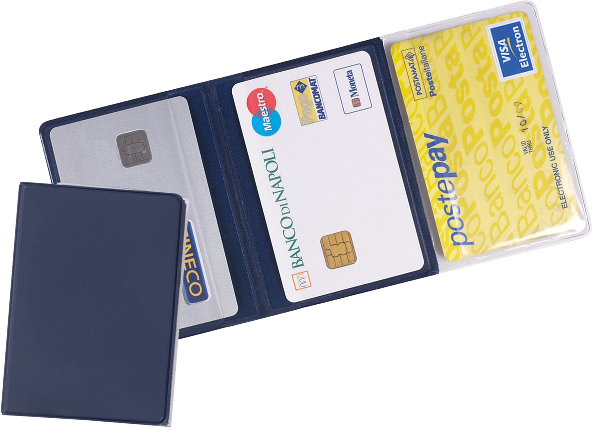 Porte Carte Credito Pvc Portacarte In PVC Rosso Doppio Set Con