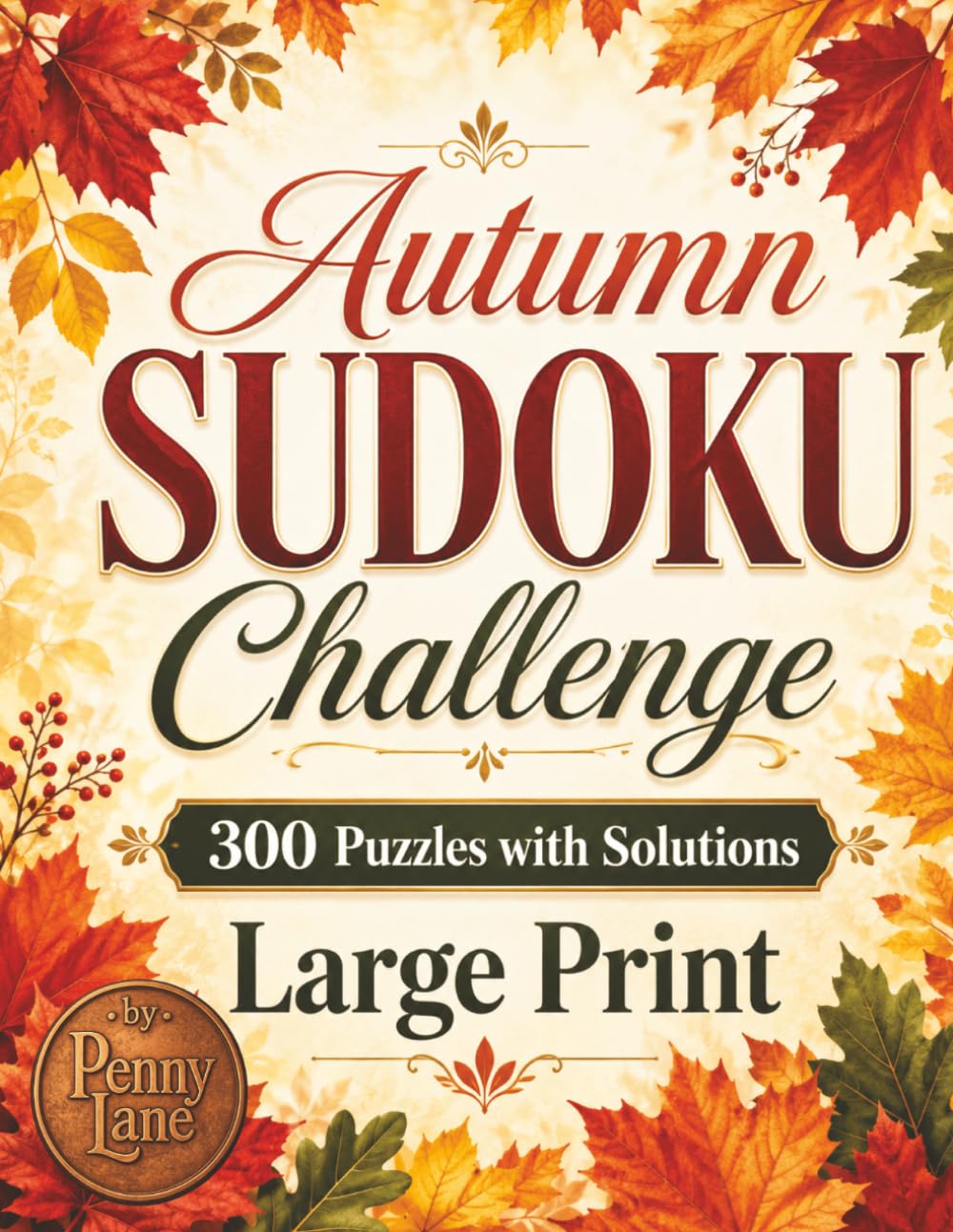 Autumn SUDOKU Challenge: 300 Large Print Puzzles, 3 Levels of Difficulty (The Four Seasons of SUDOKU)