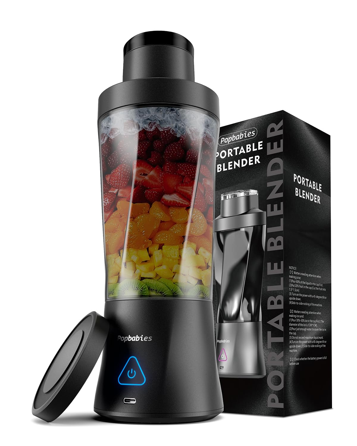 360W Portable Blender for Smoothie and Juices - 700ML Portable Mixer Blender with 6000mAh Battery & 12V Copper Motor for Powerful Blending – Perfect for Smoothies, Juices, Spice Mixing & Baby Food