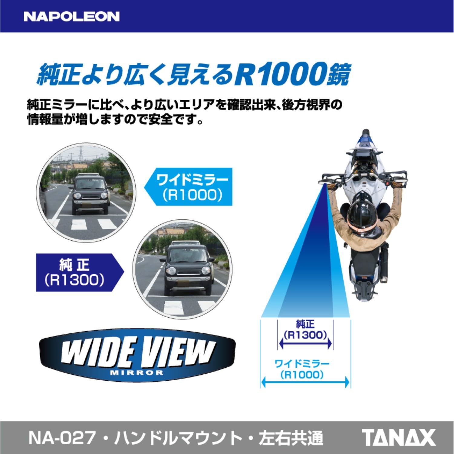 Amazon | TANAX タナックス ナポレオン バイク用ミラー ハンドル