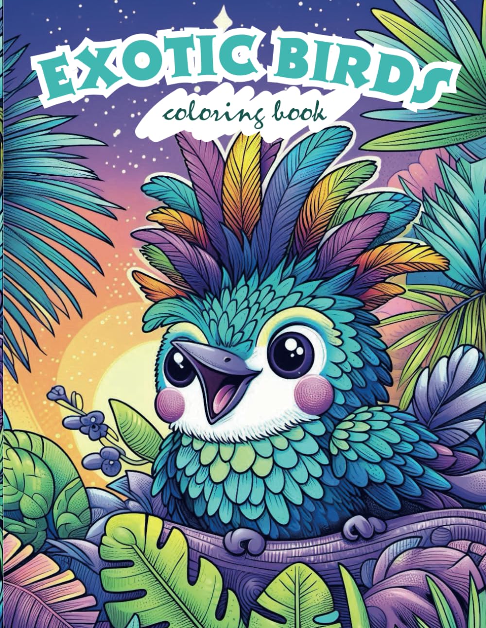 Exotic Birds Coloring Book for Kids: Exotic, Rare, Tropical and Cute Birds Coloring Book for Kids (ages 6-12). 35 Fun, Amazing and Unique Illustratios.