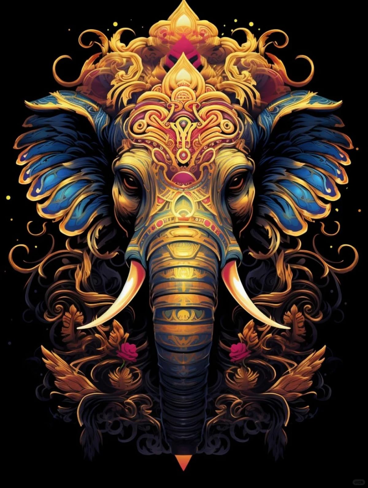 RKFLGEW 14CT Elefante Colorido Kit Punto De Cruz Preimpreso Animales Y Flores Tela Contada Punto De Cruz Diy Arte Manualidades Con Agujas Kits De Bordado Con Tijeras Accesorios 80x100 cm