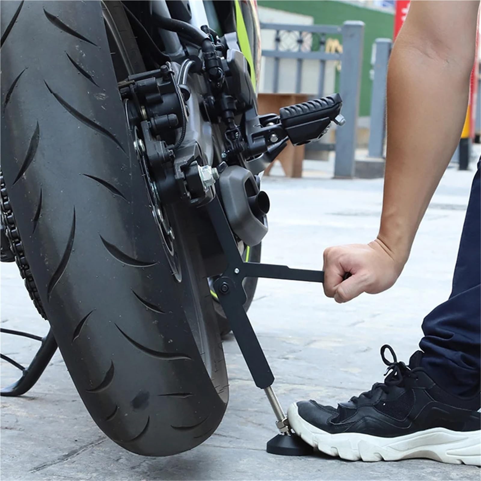 stojak boczny Podpórka Koła Motocyklowego, Boczna Podstawka, Energooszczędna, Przenośna Rama Podnosząca, Stabilny Podnośnik Wahacza Do Motocykla Terenowego