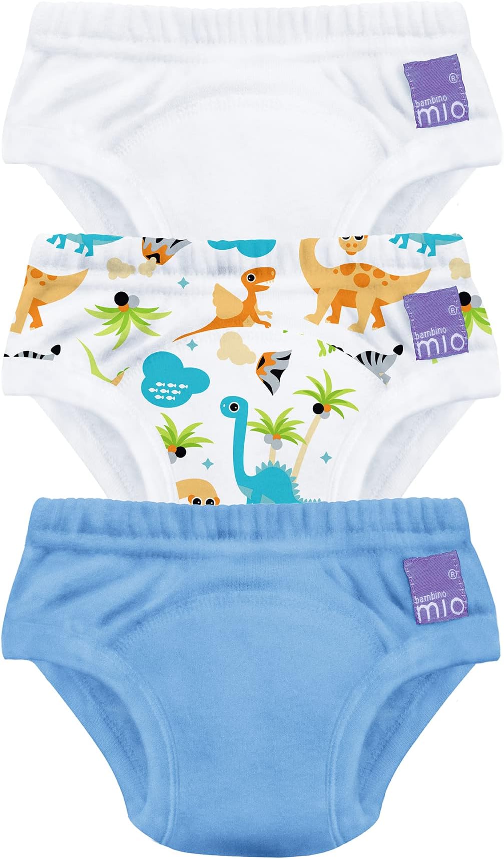 Bambino Mio, Reusable Potty Training Pants Mixed Dino, 2-3 Years for Boys and Girls, 3 Pack