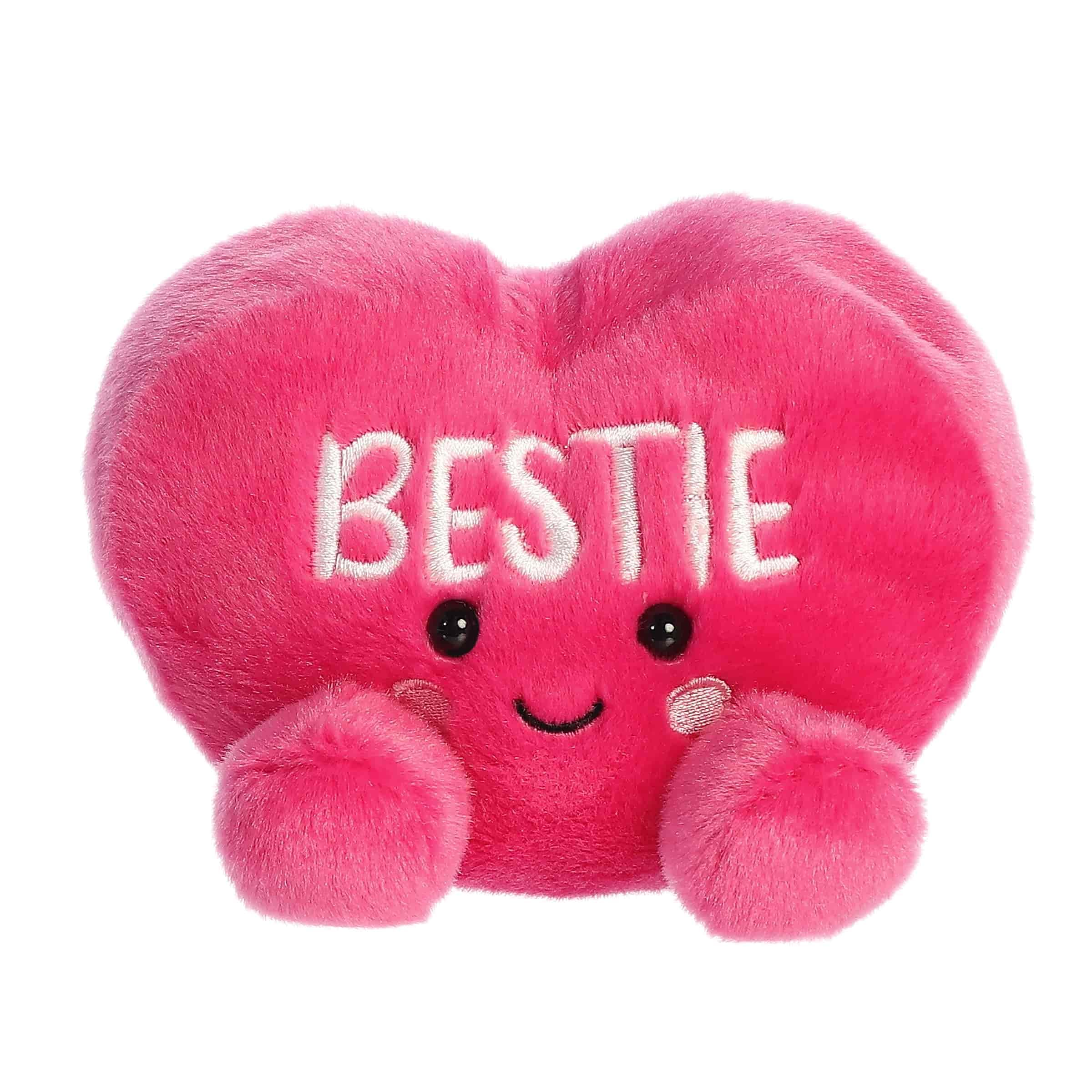 Aurora Adorable Palm Pals Bestie cukierkowe serce wypchane zwierzę - zabawny sezonowy plusz dla dzieci i dorosłych kolekcjonerów - idealny do dekoracji pokoi i walentynek - różowy 13 cm