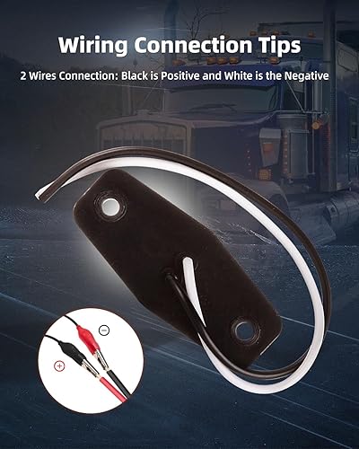 Miniatura 10 de 2.5 pulgadas, 4 unidades, ámbar, 5 luces ovaladas rojas para remolque, luces LED laterales para guardabarros, luces universales para remolque, luces