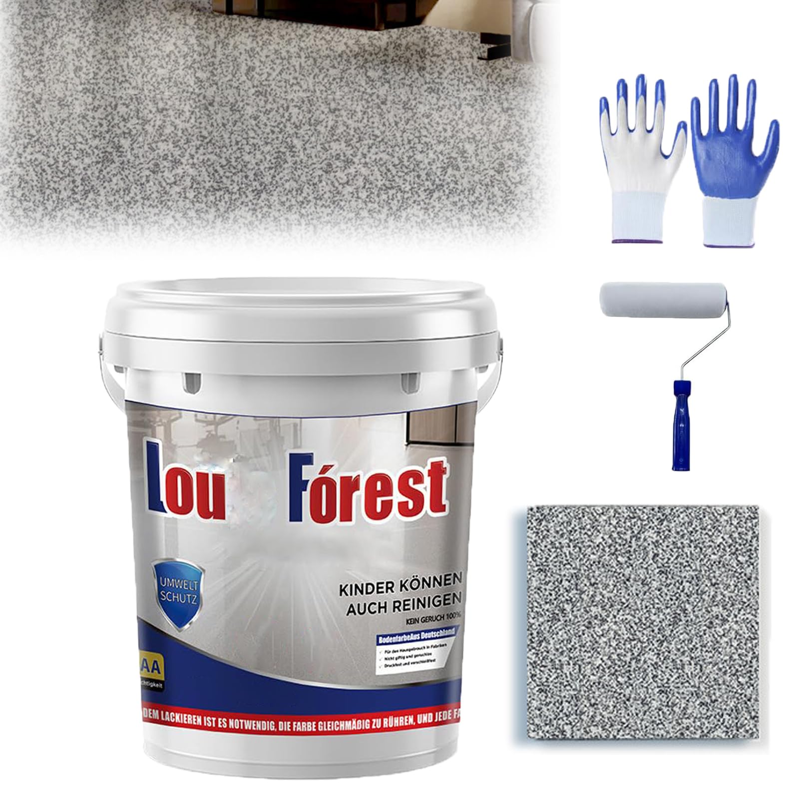 Epoxy Colored Sand Floor Paint,Louisn Forest Epoxys Floors Paints,Epoxyes Floores Paintes for Concrete,High Gloss Marble Effect Epoxy Floor Coating (Dark Gray-500g)