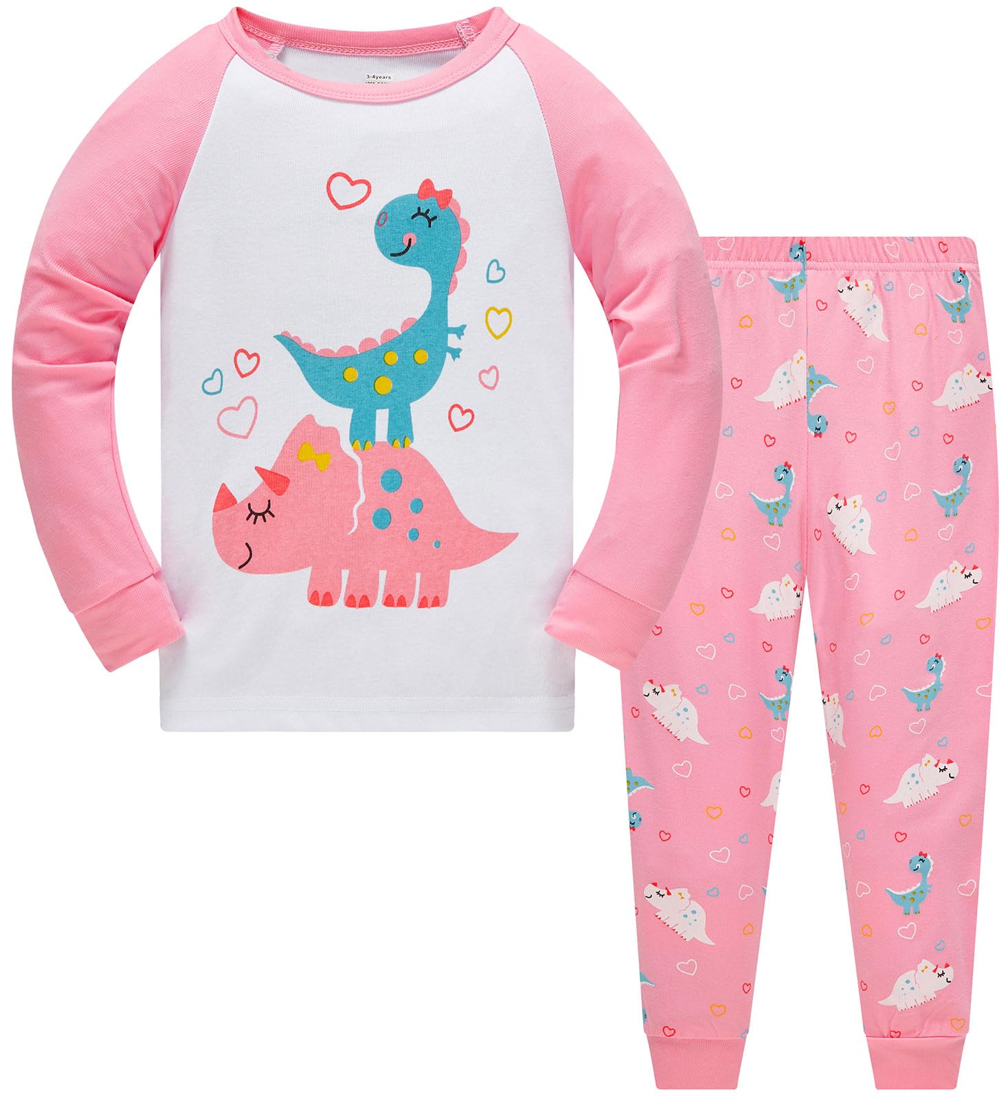 Girls Christmas Pyjamas Set Toddler Clothes Sleepwear Animal Printed Nightwear Winter Long Sleeve PJs 2 Piece Outfit Xmas Gift for Kids — view 11