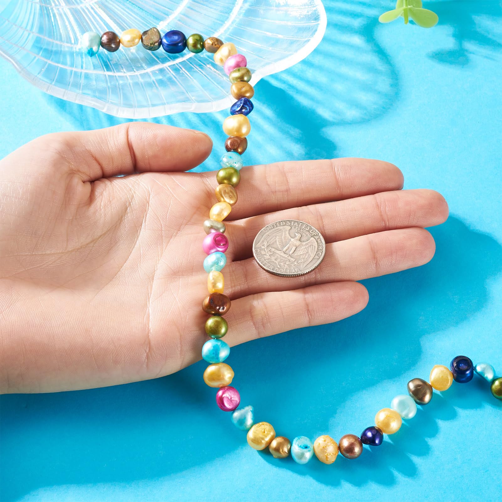 Set De Bijoux Avec Perles D'Eau Douce 7mm - Collier Fantaisie - Neuf Sans Emballage