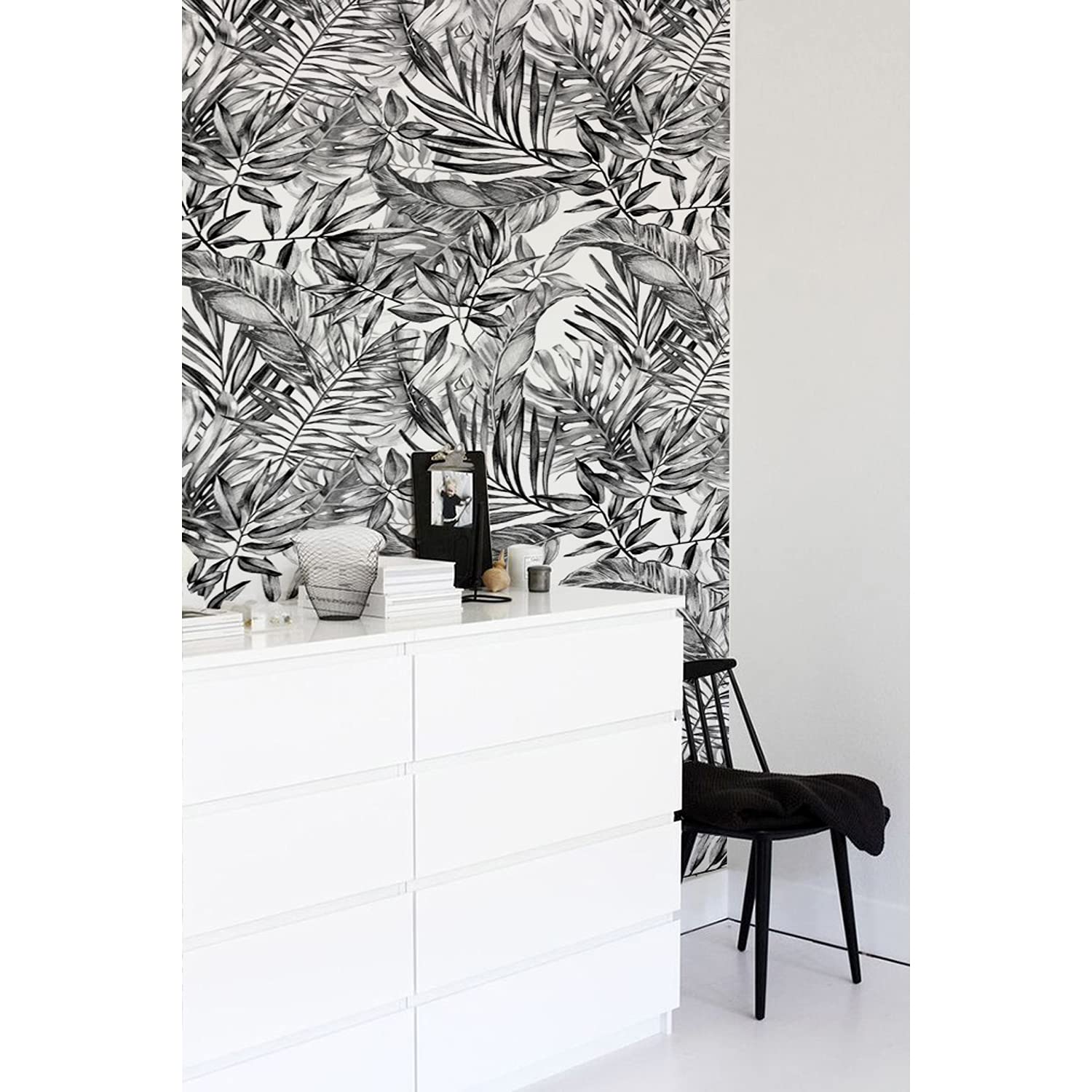 Papier peint meuble intissé Monstera Vintage pour rénover sans peindre 104x70cm