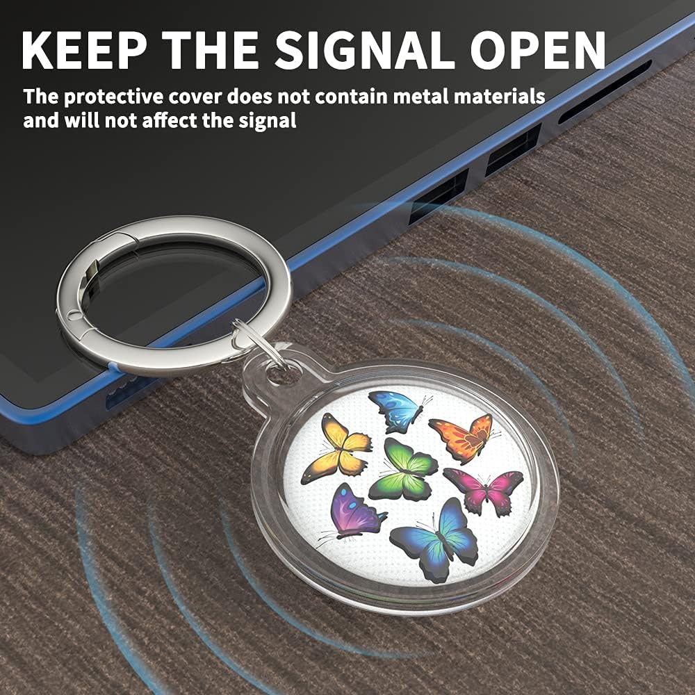 amkmax airtag case4 pack tpu airtag keychain key ring portable tracker holder for airtag finderprotector cover for for apple airtags case accessorie