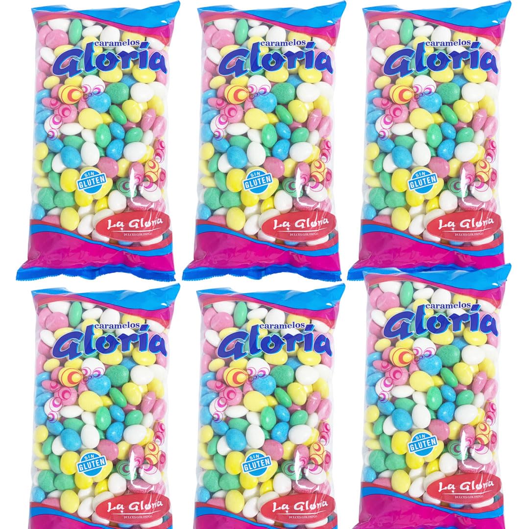 iChuches-Peladillas de Caramelo de colores La Gloria 1 kilo (Colores Surtidos, 6 kg)