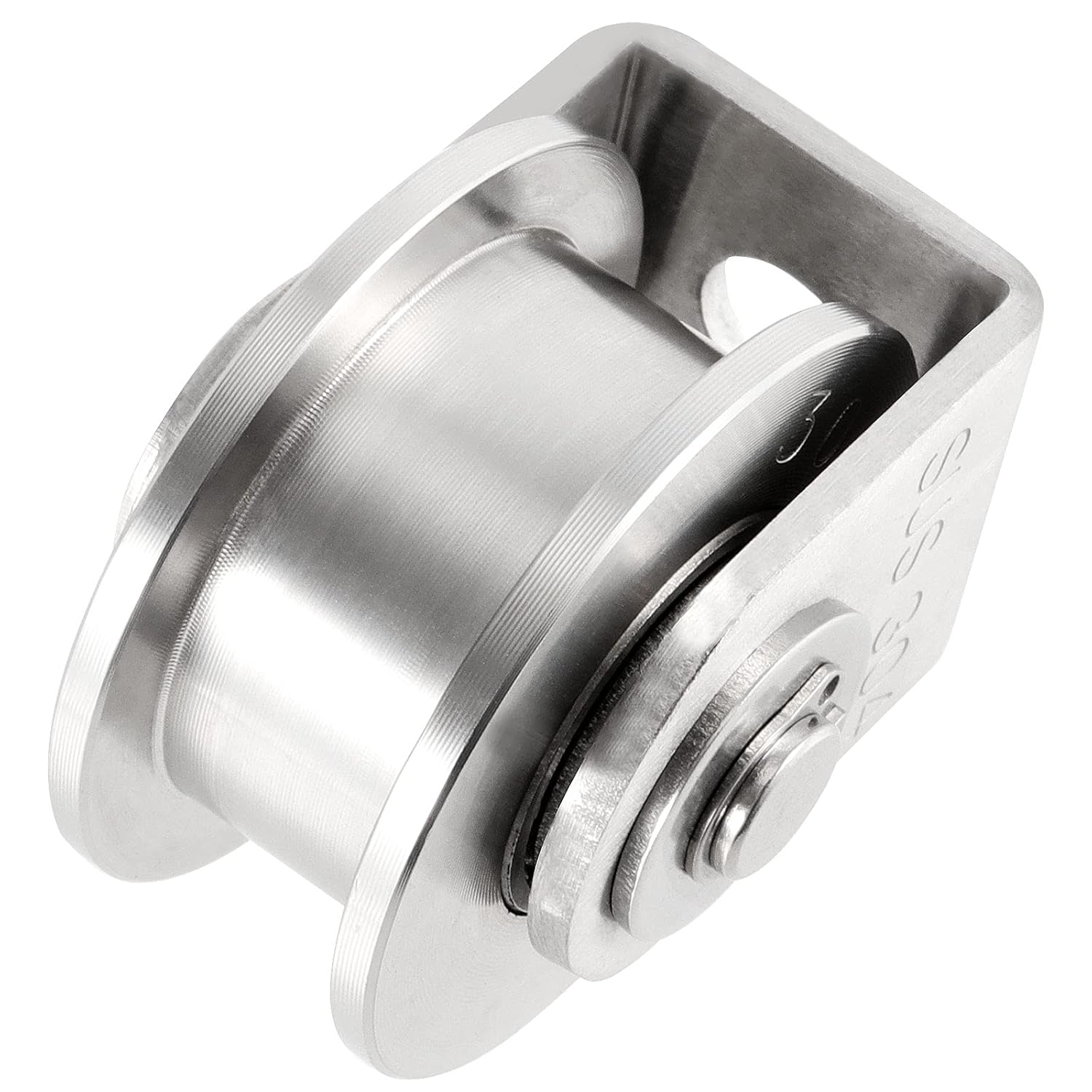 PINGEUI 2 Pack 3 Inch Stainless Steel H Groove Wheel, H Groove Caster with Bracket for Sliding Gate, Rolling Gate, Inverted Track, Industrial Machines, 882 lbs Capacity: Industrial & Scientific