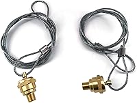 Vista 2 de N3613AD - Tapón de válvula de drenaje para compresor de tanque de aire, 1/4 pulgadas, NPT con cable de 60 pulgadas, apto para remolque