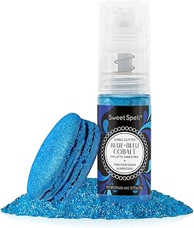 Sweet Spell Edible Cake Glitter Spray – Shimmering Magic for Cakes Decorating & Cocktails – 100% Edible, Food-Grade, Vegan, Gluten-Free (Blue)