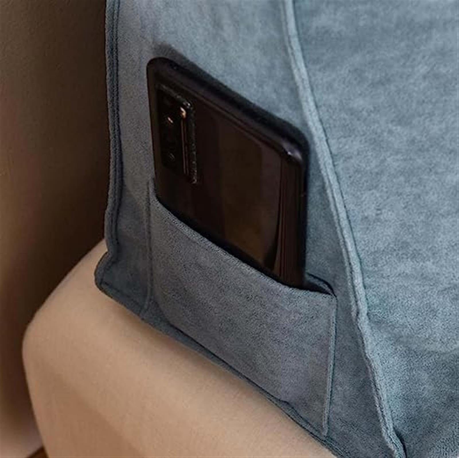 XANAYXWJ Cuscino a Cuneo Triangolare in Cotone e Lino per Letto e Divano Cuscino di Supporto con Fodera Rimovibile per Il Posizionamento del Divano Accessorio per la casa Decorativo e Confortevole