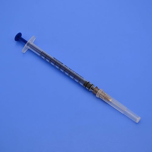 Miniatura 2 de Paquete de 20 unidades de jeringa estéril desechable de 0.03 onzas líquidas, con aguja y tapas de 0.92 onzas y 3/5 de pulgada; empaquetadas