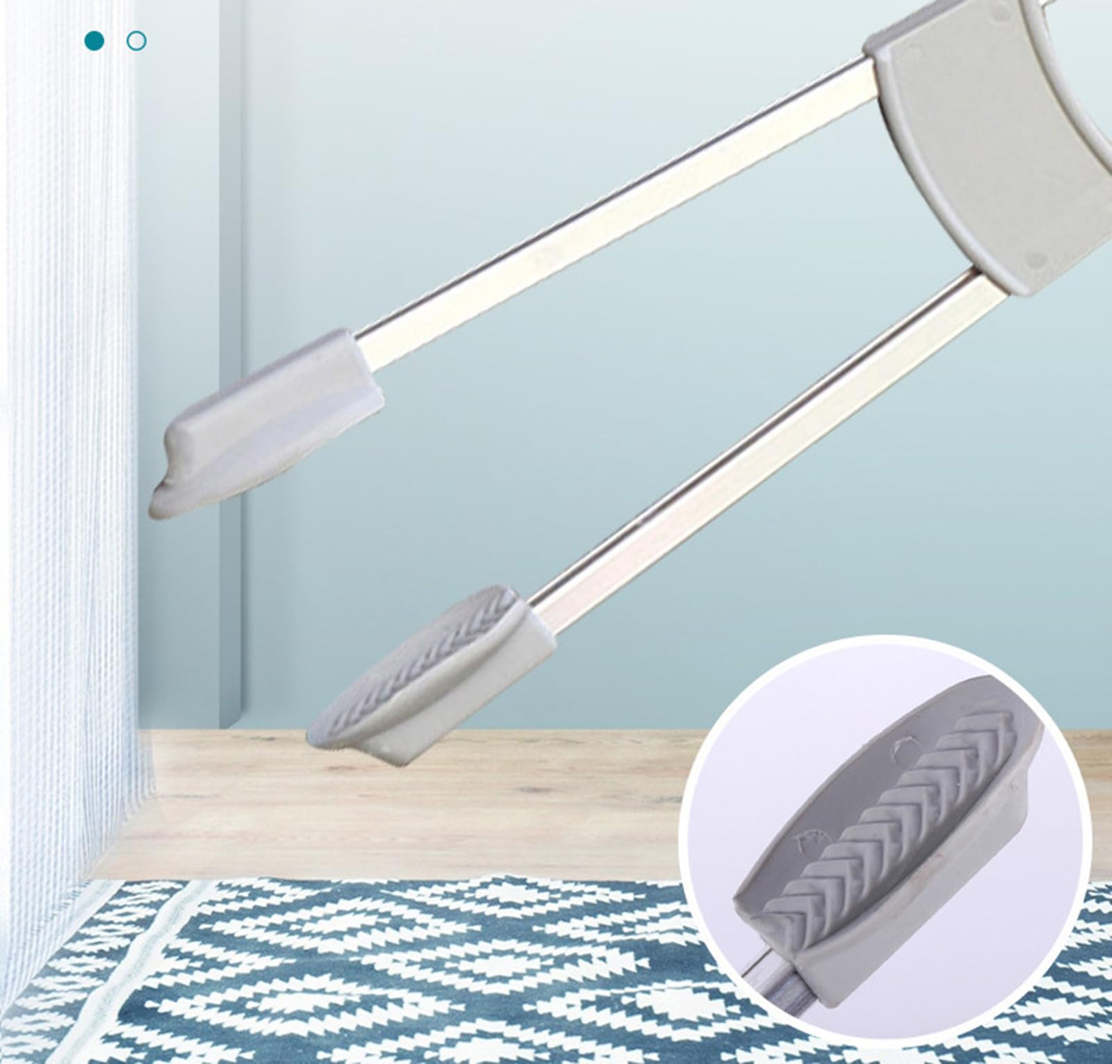 Müllsammler mit langem Griff, Greifwerkzeug, Leichter Müllsammelclip, ergonomischer Griff für die Reinigung im Freien und das Sammeln von Müll,A