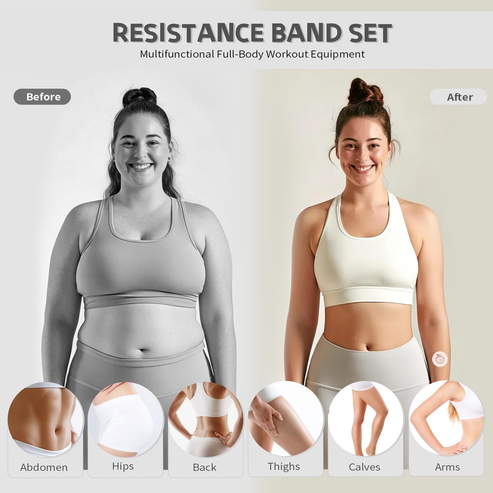 Kit Elastici Fitness,Elastico per Esercizi con Pedale,Sit-Up Attrezzo per Addominali, Cavigliere Palestra, Elastici Palestra a Forma di 8, Attrezzi Palestra Casa per Allenamento Completo e di Forza