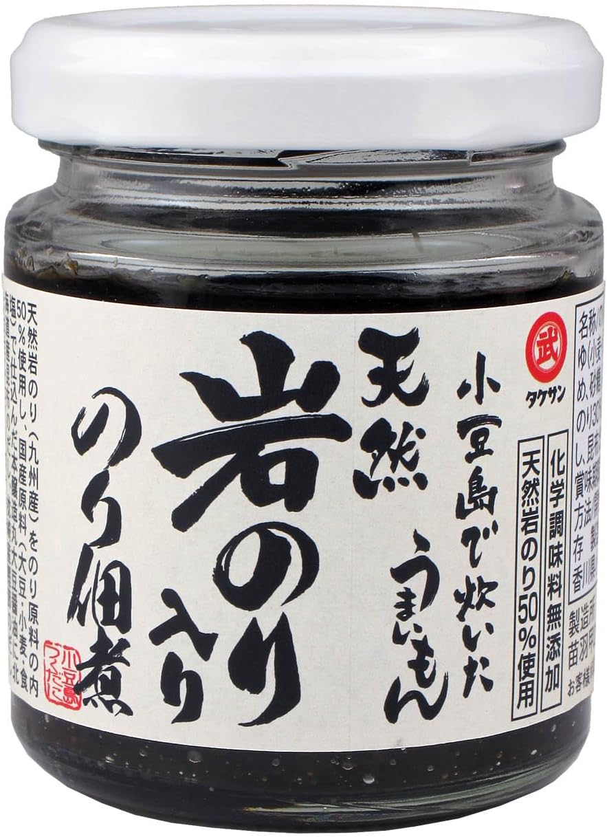 Takesan Tsukudani of Seaweed in bottle. TUKUDANI is a preserved food made with soy sauce. A traditional Japanese food that has been around for 400 years. (NATURAL NORI 3.5oz (100g))