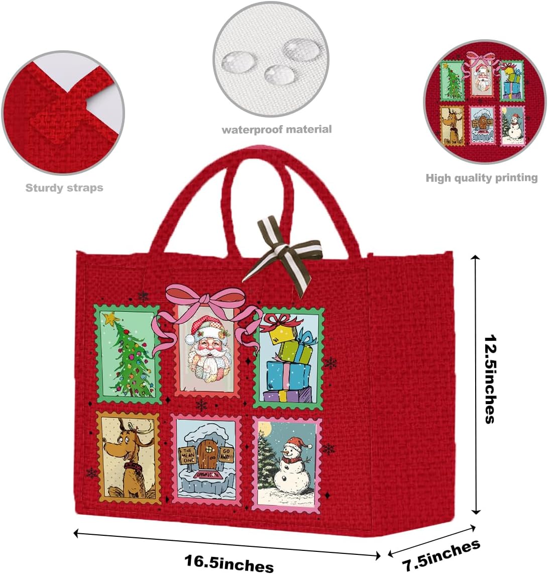 Christmas Tote Bag for Women Canvas Bags for Her Christmas - Image 4