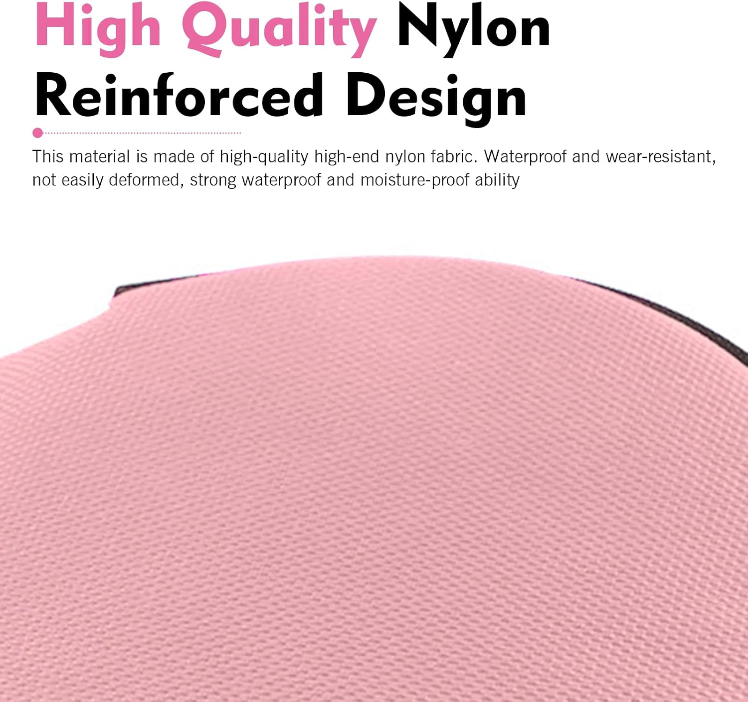 Car CD Case, 20 Capacity Round Disc Organizer with Transparent Film Divider, Waterproof Anti-scratch Oxford DVD Storage Bag with Handle, Portable CD Organizer for Car & Home (Pink) image 3