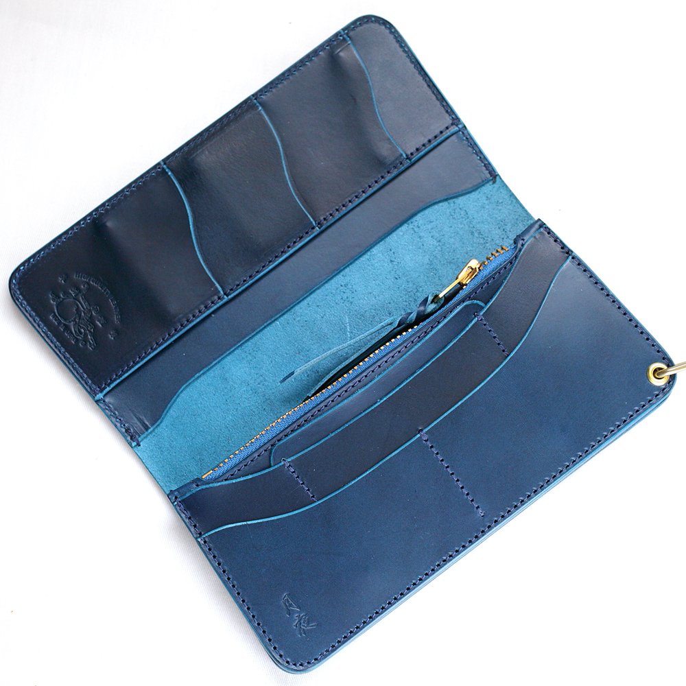 【革蛸謹製】２個セット台形ロングワレット&ラウンドジッパーワレットmini 月夜 Amazon | [octopus] 革蛸謹製台形ロングワレット サードタイプ 月夜 | 財布