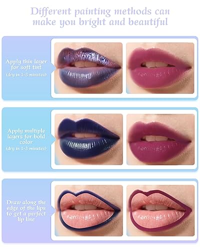Lip Stain Masque Lip Liner Stain Long Lasting Waterproof Lip Tint Stain Semi-Permanent Lip Tattoo Transfer Proof Non-Drying Matte Finish Suitable for Women's Daily Lip Makeup(#05)