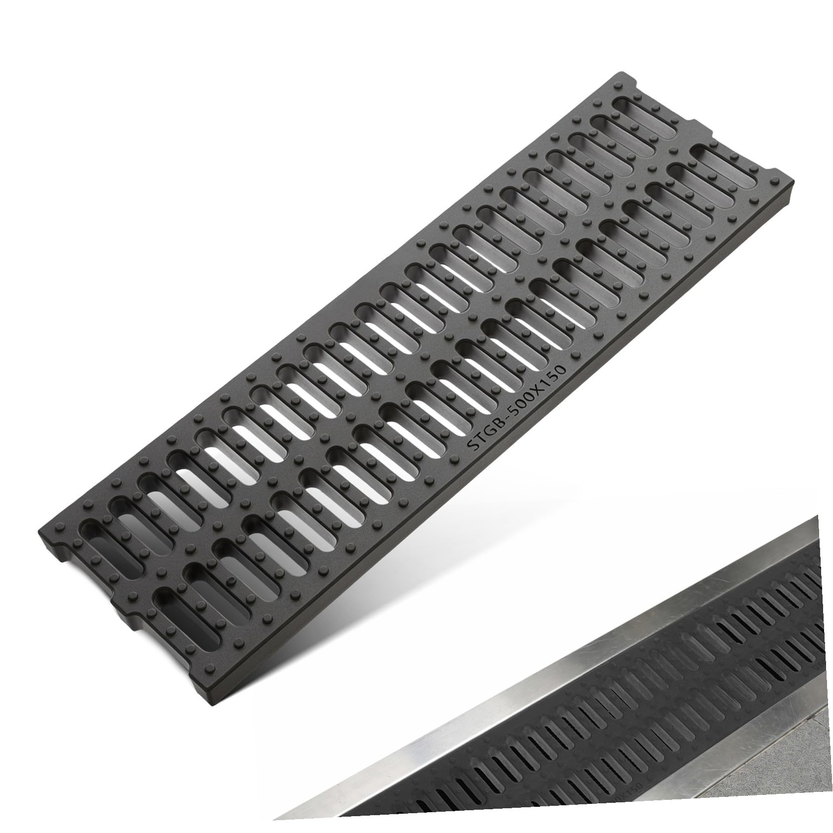 Holibanna Copertura per Scarico Drenaggio Resistente Antiscivolo per Esterni Adatta per Patii Nero Design Innovativo per Prevenire Intasamenti