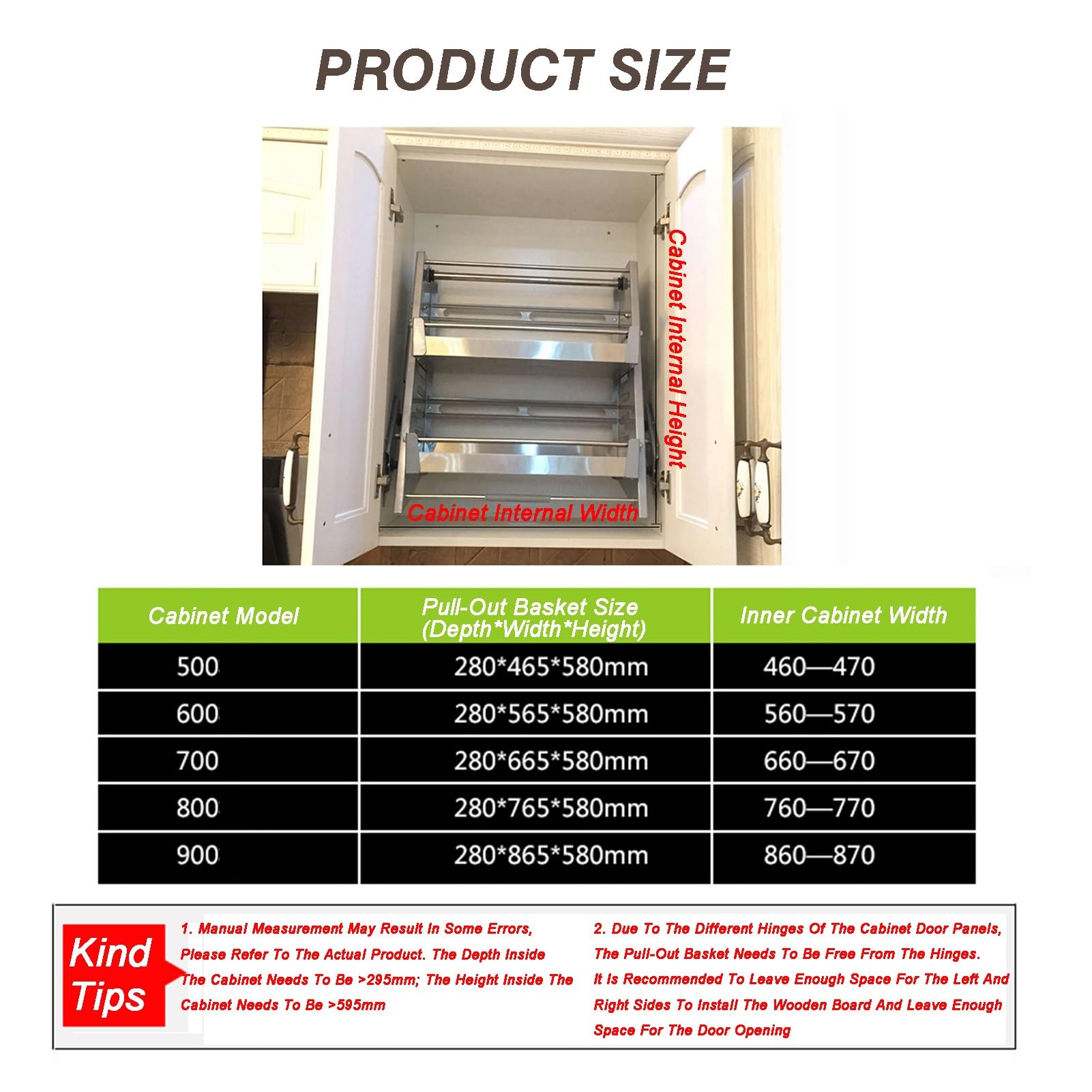 XLTFUC Pull-Down Shelves Cabinet Organizer 3 Tier Kitchen Cabinet Spice Rack System For Kitchen Appliances Lifting Upper Cabinets(765x280x580mm)