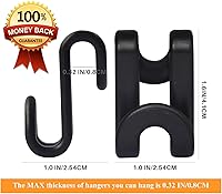 Vista 2 de Ganchos de conector para colgar ropa, mini ganchos en cascada para perchas de terciopelo abrazables, resistente ahorro de espacio para armario, 60
