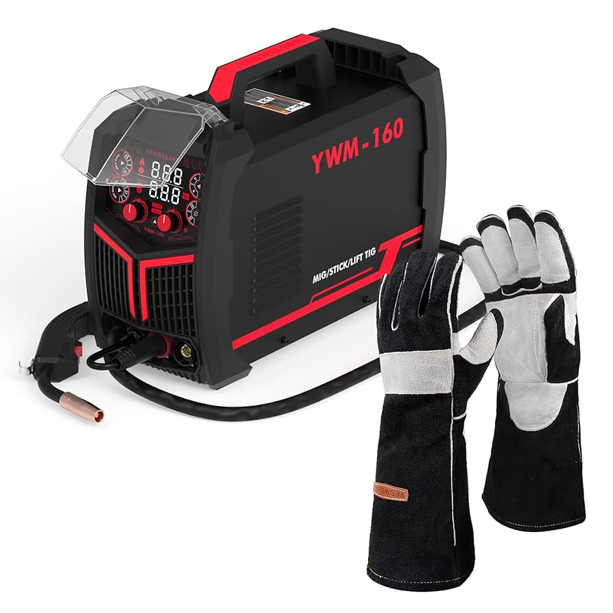YESWELDER 160A MIG Welder 4 in 1 Multiprocess Flux Cored/MIG