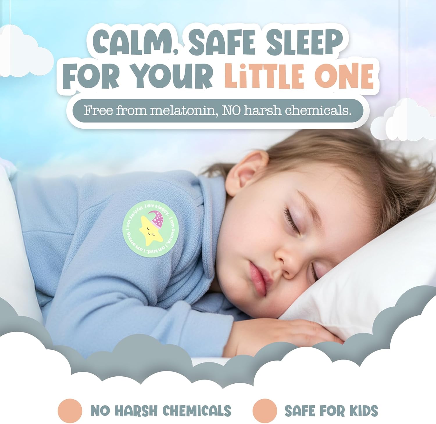 Gemma Joy Sleep Bundle – Baby Sleep Soother Teddy Bear with Cry Activated Heartbeat & Kids Sleep Patches (30 Pack) with Sandalwood, Chamomile & Lavender – Melatonin-Free Sleep Aid