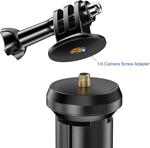 Miniatura 4 de 2 piezas de montaje de trípode de cámara para adaptador Gopro adaptador de conversión de aleación de aluminio ajustable de 360 para GoPro Hero,