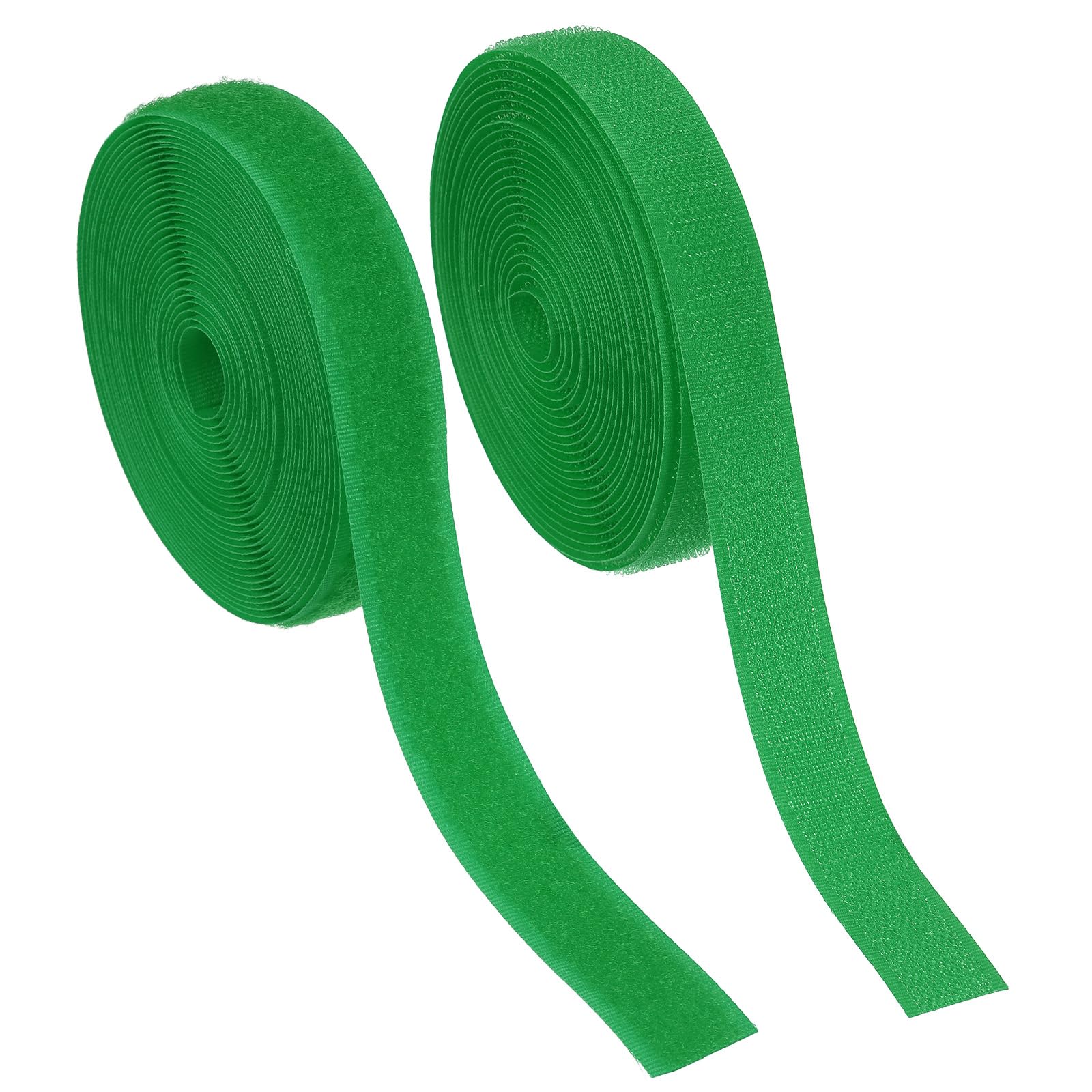 YELARXI Sew on Hook and Loop Tape, 3/4 Inch Width Non-Adhesive Back Nylon Sewing Fastener Strips Interlocking Fabric Tape 5 Yards Fit for Clothing Craft Sewing DIY Project - (Bright Green)