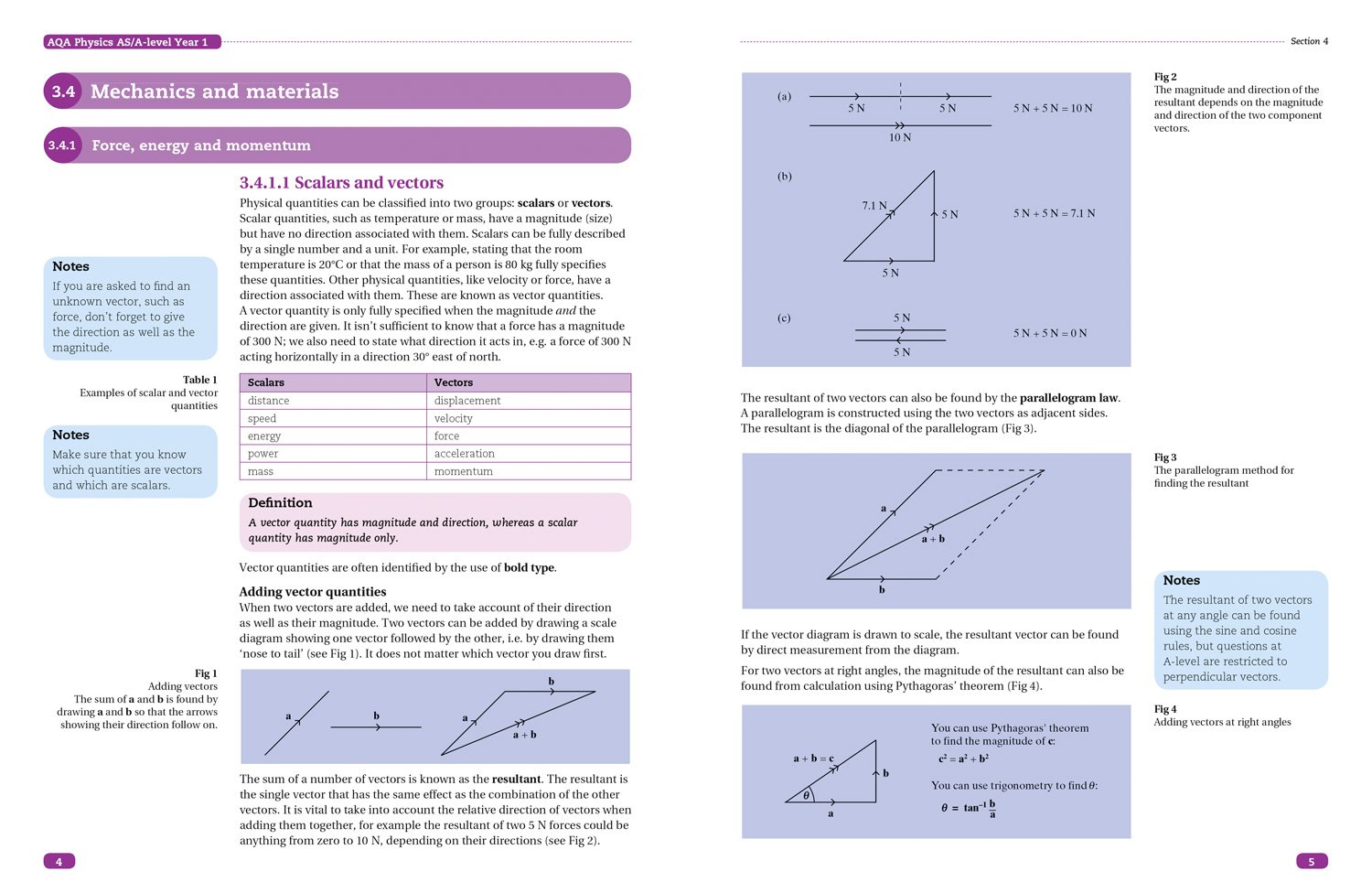 AQA A Level Physics Year 1 & AS Sections 4 and 5: Mechanics and materials, Electricity