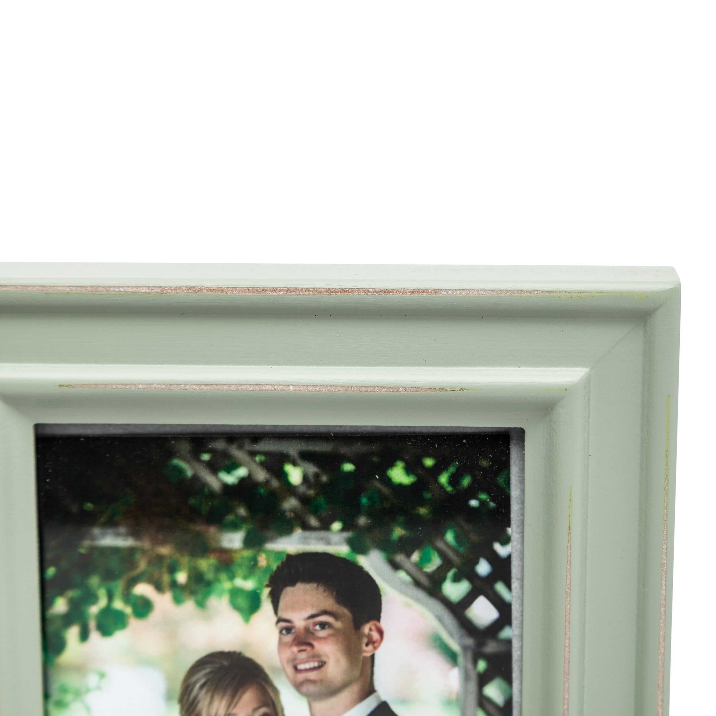 Inspired By Hampton IBH-PAL301904S - Cornice portafoto doppia con cerniera, 10 x 15 cm, colore: Verde salvia