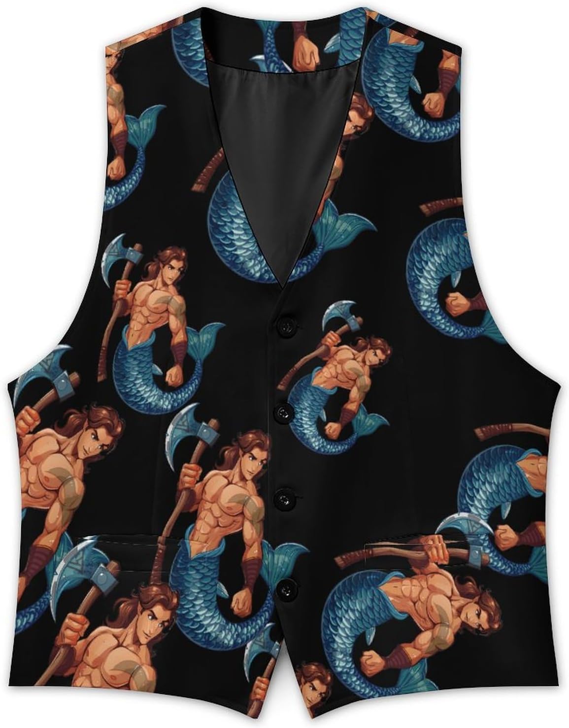 Daddy Merman Men's Suit Vest Formal Vests Casual Dress Fit Waistcoat Casual Tuxedo for Business