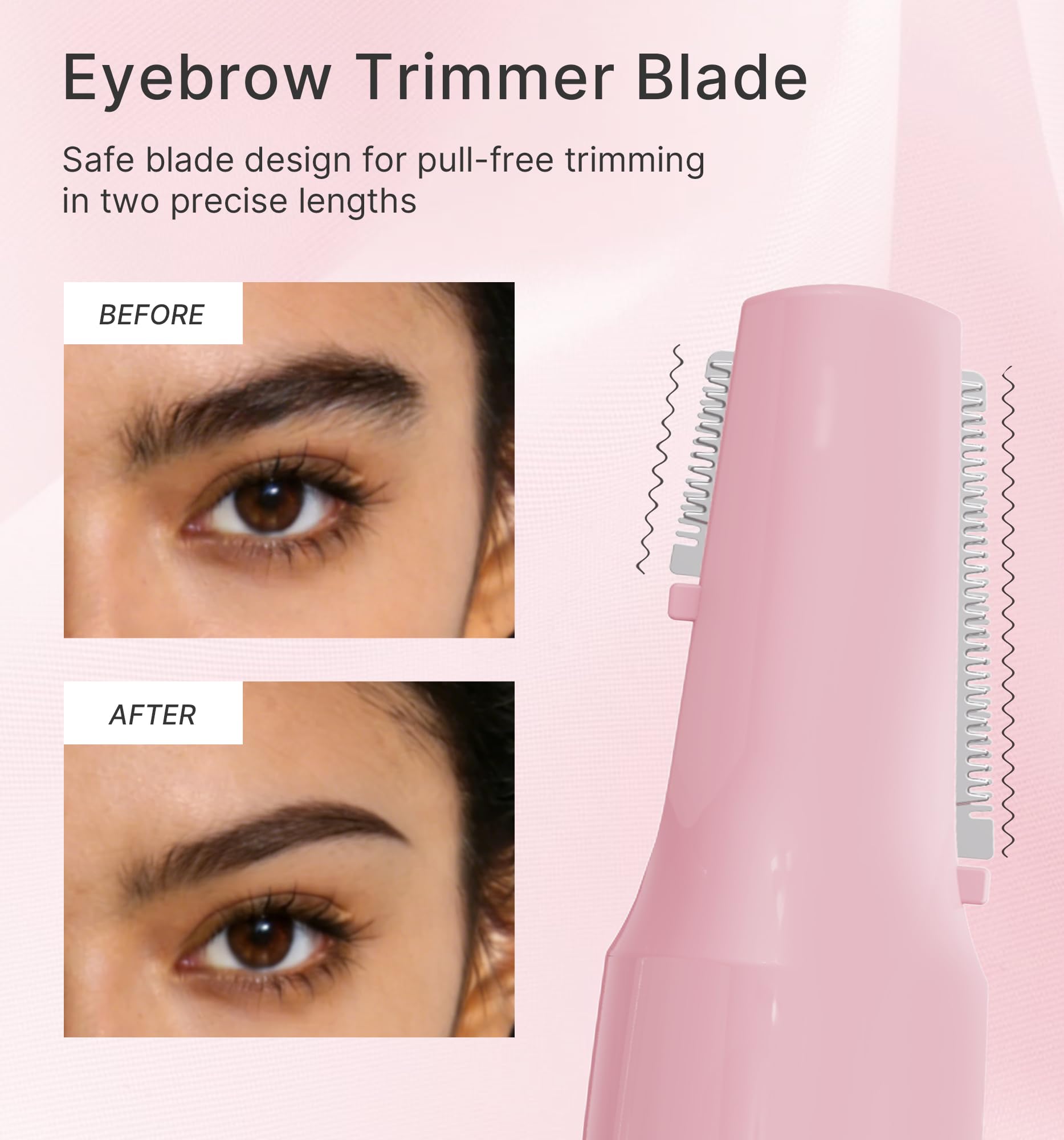 TOUCHBeauty Tondeuse Electrique Pour Sourcils, Oreilles et Nez, Tondeuse 2 en 1 pour Femmes et Hommes, Couper sans Douleur les Poils du Visage AG-1458